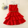 high quality one piece children girls party dress children winter frocks model puffy designs